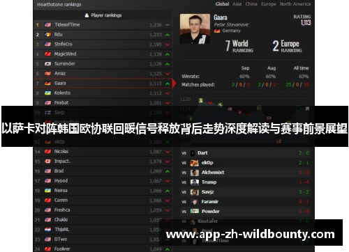以萨卡对阵韩国欧协联回暖信号释放背后走势深度解读与赛事前景展望